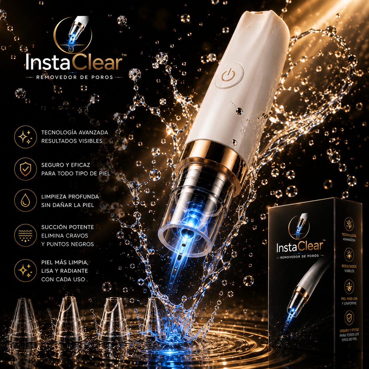 “InstaClear™  nació  para liberar la belleza que siempre estuvo en ti.”